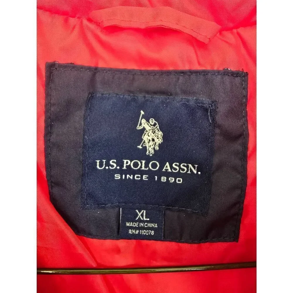 U.S. Polo Assn Vest Mens Red Blue Sz XL